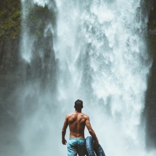 Swim under a Waterfall