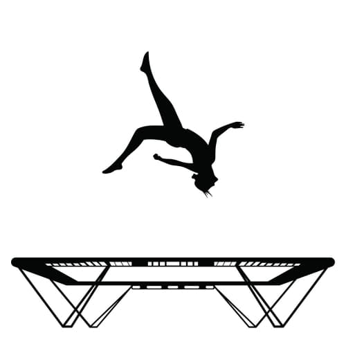 Flip on a trampoline